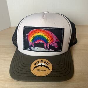 Art By Abby Trucker Hat Hog Bow New With Defects